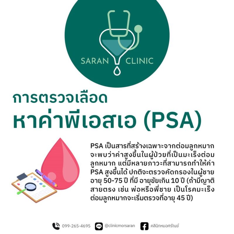 การตรวจเลือกหาค่า พีเอสไอ